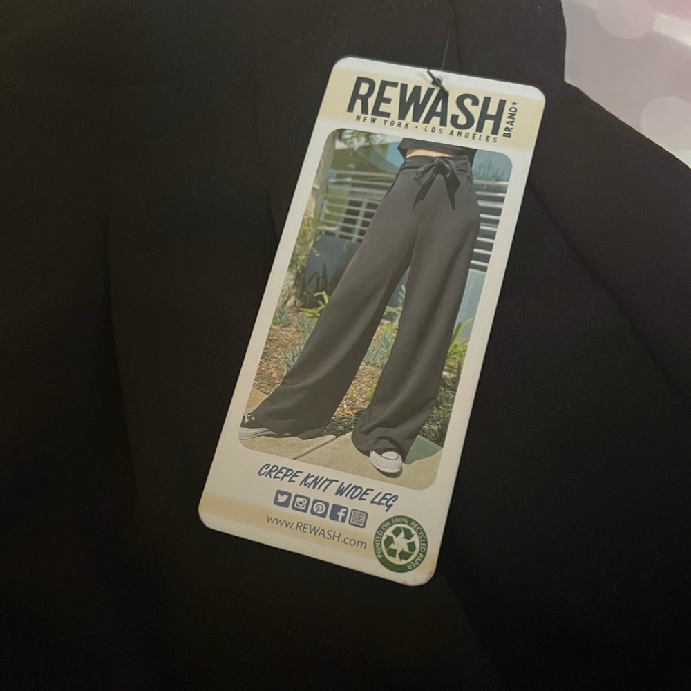 Rewash brand crepe knit wide leg pants